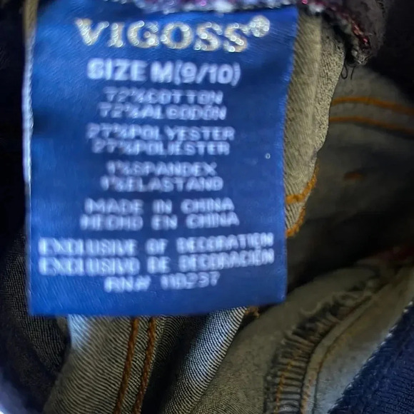 Vigoss youth Jean Bermuda shorts XSmall Small Medium Large Glitter waist - Picture 7 of 10